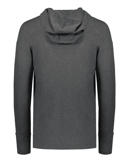 Holloway Women's Eco Revive™ Ventura Soft Knit Hooded Sweatshirt 222798 #color_Carbon Heather