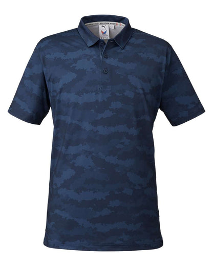 Puma Golf Men's Mattr Volition Flanked Polo 599434 #color_Navy Blazer