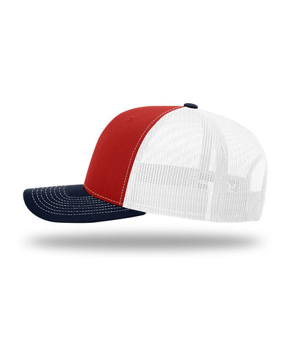 Richardson Snapback Trucker Cap 112 #color_Red/ White/ Navy