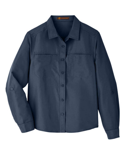 Harriton Women's Key West Performance Staff Shirt M580LW #color_Navy