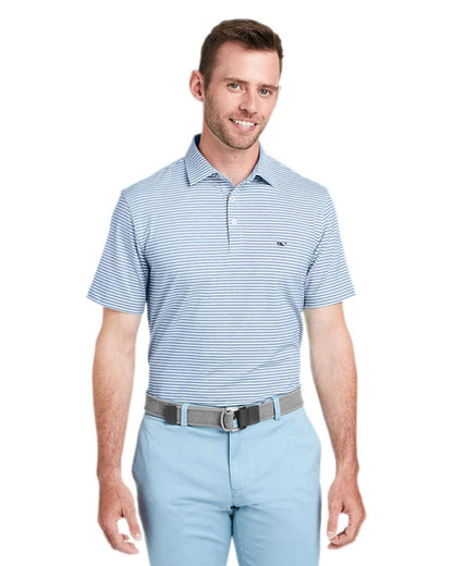 vineyard vines Men's Heathered Winstead Sankaty Polo G011145 #colormdl_Ocean Breeze