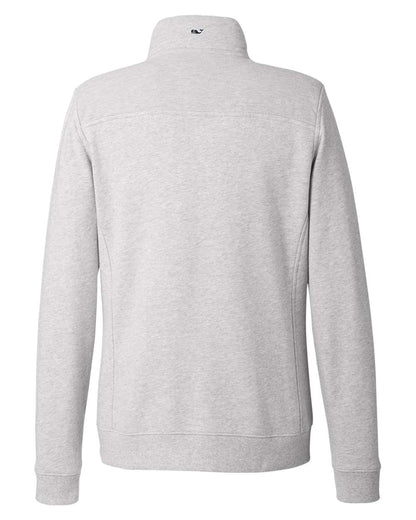 vineyard vines Women’s Collegiate Shep Quarter-Zip Sweatshirt K002795 #color_Grey Heather
