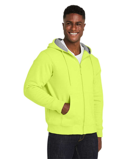 Harriton Unisex ClimaBloc™ Lined Heavyweight Hooded Sweatshirt M711 #colormdl_Safety Yellow