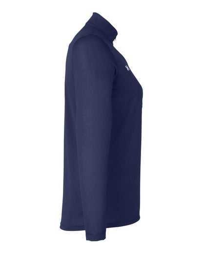 Under Armour Women's Team Tech™ Half-Zip Pullover 1376862 #color_Midnight Navy/ White