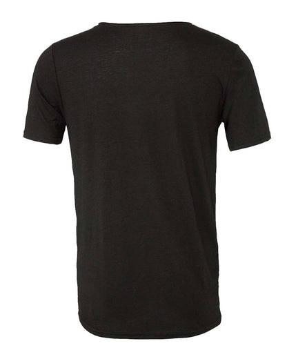 BELLA + CANVAS FWD Fashion Triblend Raw Neck Tee 3414 #color_Solid Black Triblend