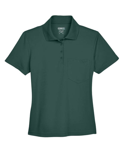 CORE365 Women's Origin Performance Piqué Polo with Pocket 78181P #color_FOREST