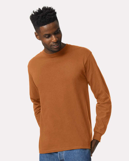 Gildan Ultra Cotton® Long Sleeve T-Shirt 2400 #colormdl_Texas Orange