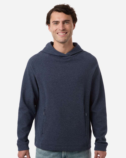 North End Men's Spirit Textured Hooded Pullover NE729 #colormdl_Classic Navy Heather