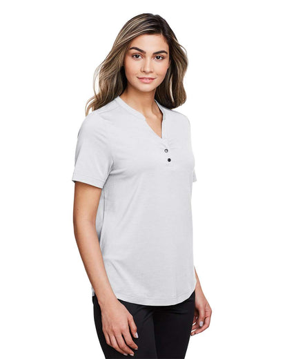 North End Women's JAQ Snap-Up Stretch Performance Polo NE100W #colormdl_Platinum