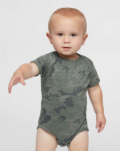 Rabbit Skins Infant Fine Jersey Bodysuit 4424 #colormdl_Vintage Camo