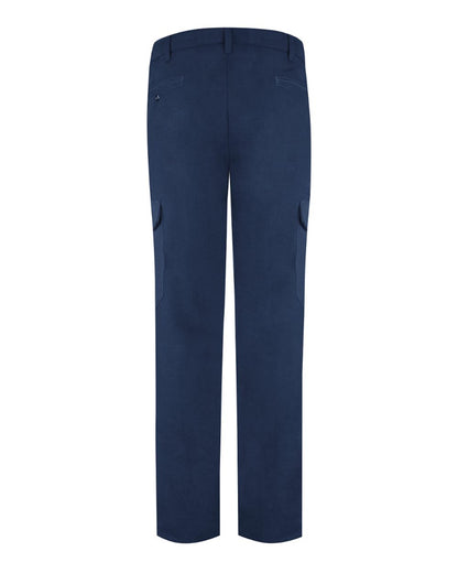 Bulwark Men's Extended Sizes Cargo Pocket Work Pants - ComforTouch PLC2EXT #color_Navy - 31I