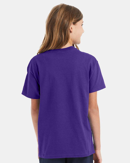 Hanes Authentic Youth T-Shirt 5450 #colormdl_Purple