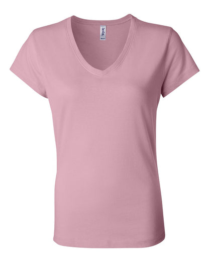 BELLA + CANVAS Women’s Jersey V-Neck Tee 6005 #color_Pink