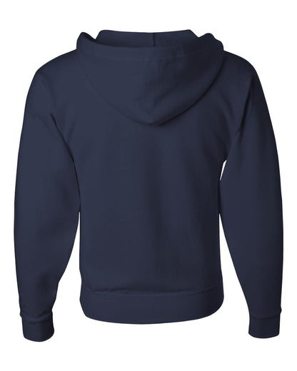JERZEES Unisex NuBlend® Full-Zip Hooded Sweatshirt 993MR #color_J. Navy