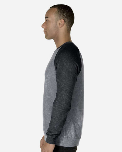 JERZEES Unisex Snow Heather French Terry Crewneck Sweatshirt 91MR #colormdl_Charcoal/ Black Ink