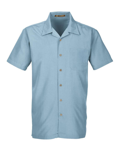 Harriton Men's Barbados Textured Camp Shirt M560 #color_Cloud Blue