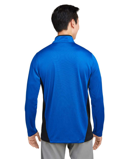 Harriton Men's Flash Snag Protection Plus IL Colorblock Quarter-Zip Pullover M786 #colormdl_True Royal/ Black