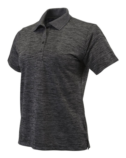 Paragon Women's Dakota Striated Heather Polo 131 #color_Black Heather