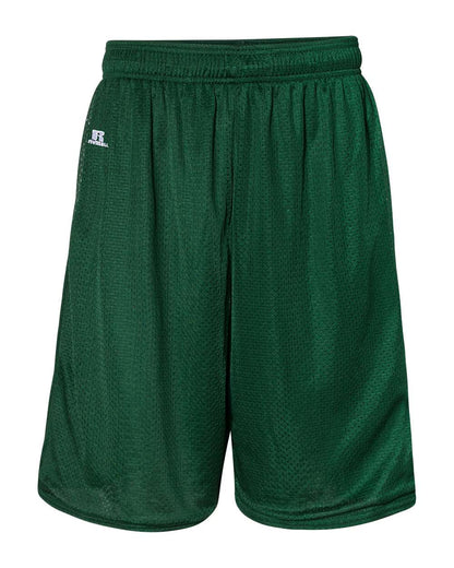 Russell Athletic Men's 9" Dri-Power® Tricot Mesh Shorts 659AFM #color_Dark Green