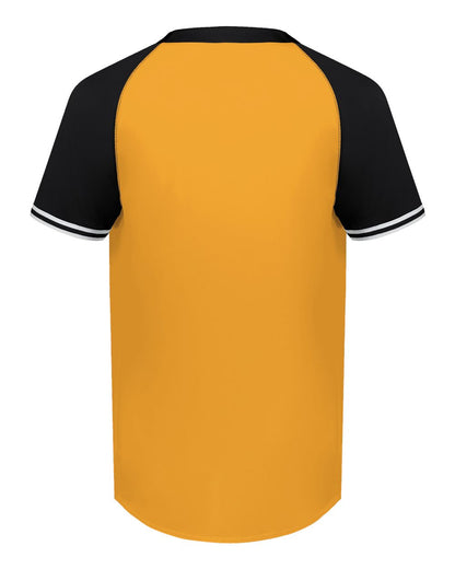 Augusta Sportswear Cutter Henley Jersey 6905 #color_Gold/ Black