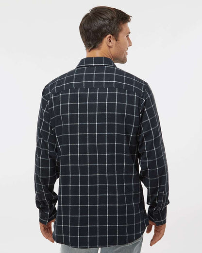 Burnside Yarn-Dyed Long Sleeve Flannel Shirt 8210 #colormdl_Navy/ White