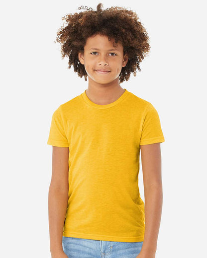 BELLA + CANVAS Youth Triblend Tee 3413Y #colormdl_Yellow Gold Triblend