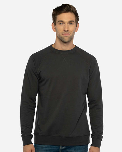 Next Level Unisex Laguna Raglan Crewneck Sweatshirt 9000 #colormdl_Graphite Black