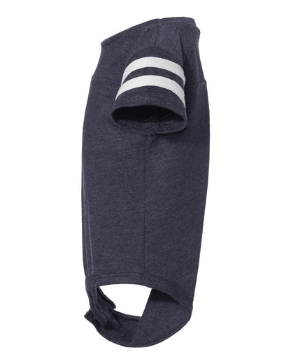 Rabbit Skins Infant Football Fine Jersey Bodysuit 4437 #color_Vintage Navy/ White