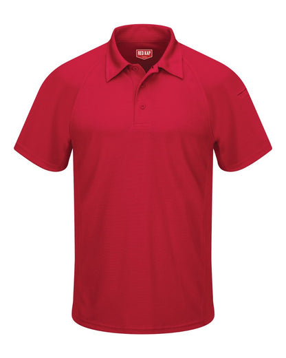Red Kap Men's Performance Knit® Flex Series Active Polo SK92 #color_Red
