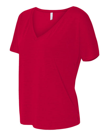 BELLA + CANVAS Women’s Slouchy V-Neck Tee 8815 #color_Red