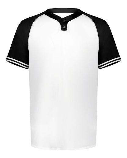 Augusta Sportswear Cutter Henley Jersey 6905 #color_White/ Black