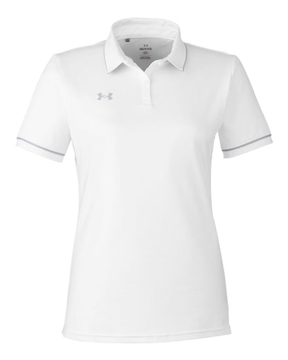 Under Armour Women's Tipped Teams Performance Polo 1376905 #color_White/ Mod Grey