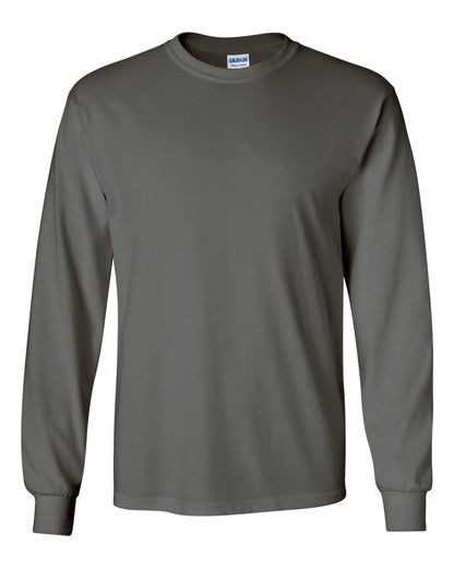 Gildan Unisex Ultra Cotton® Long Sleeve T-Shirt 2400 #color_Charcoal