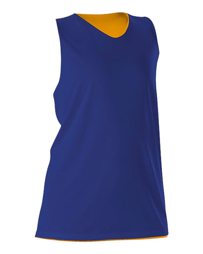 Alleson Athletic Women's Reversible Racerback Tank 506CRW #color_Royal/ Gold