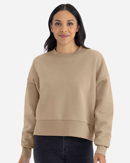 Next Level Women's Heavyweight Crewneck Sweatshirt 9087 #colormdl_Tan