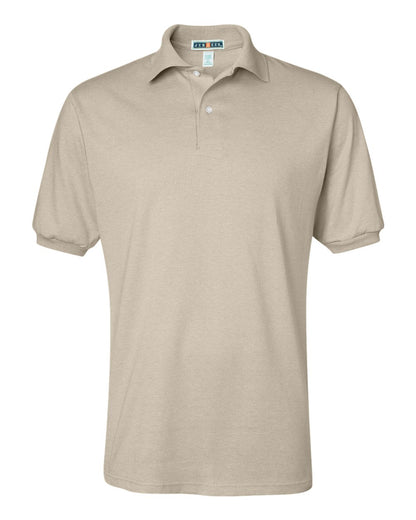 JERZEES Men's SpotShield® 50/50 Polo 437MSR #color_Sandstone