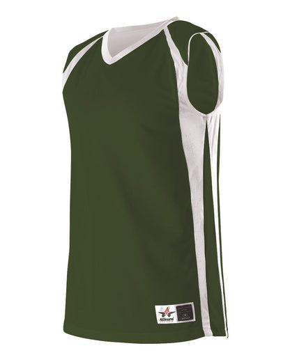 Alleson Athletic Reversible Basketball Jersey 54MMR #color_Forest/ White