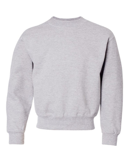 JERZEES Youth NuBlend® Crewneck Sweatshirt 562BR #color_Ash