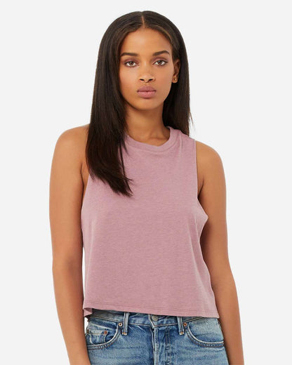 BELLA + CANVAS Women's Racerback Crop Tank 6682 #colormdl_Heather Orchid