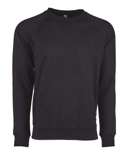 Next Level Laguna Raglan Crewneck Sweatshirt 9000 #color_Black