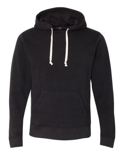 J. America Men's Triblend Fleece Hooded Sweatshirt 8871 #color_Black Solid