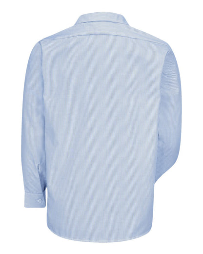 Red Kap Men's Industrial Stripe Work Shirt SL10 #color_WB-Blue/ White