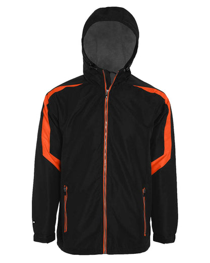 Holloway Men's Charger Hooded Jacket 229059 #color_Black/ Orange