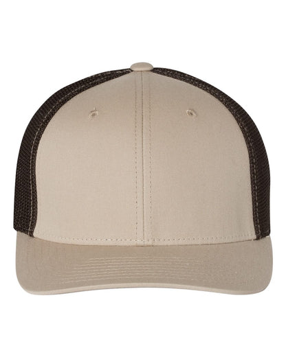 Richardson R-Flex Trucker Cap 110 #color_Khaki/ Coffee