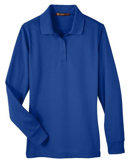 Harriton Women's Advantage Snag Protection Plus IL Long Sleeve Polo M348LW #color_True Royal