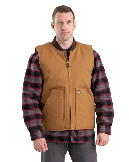 Berne Apparel Men's Workman's Duck Vest V812 #colormdl_Brown Duck