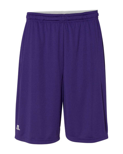 Russell Athletic Men's Dri-Power® Essential 10" Shorts with Pockets TS7X2M #color_Purple