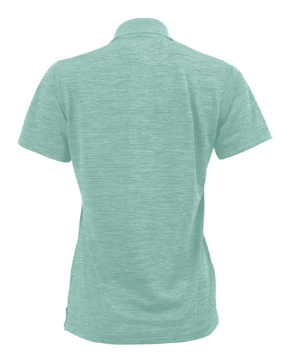 Paragon Women's Dakota Striated Heather Polo 131 #color_Surf Green Heather
