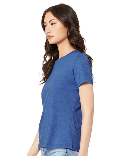 BELLA + CANVAS Women’s Relaxed Fit Heather CVC Tee 6400CVC #colormdl_Heather True Royal