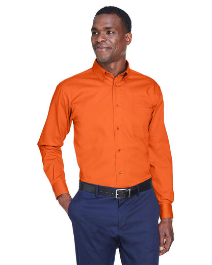 Harriton Men's Easy Blend™ Twill Shirt M500 #colormdl_Team Orange